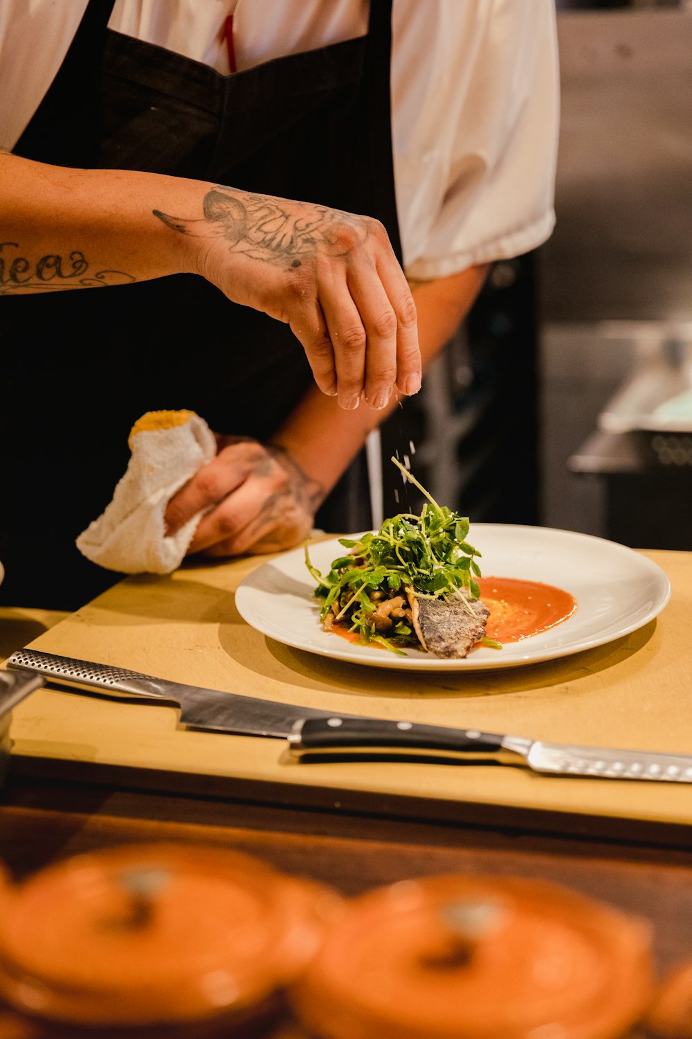 Chef Tomas at the pass